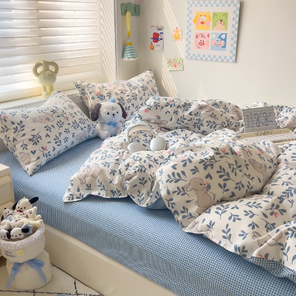 91家纺网 家纺一手货源 找家纺 灿哈2025款磨毛植物羊绒四件套更多花型群下载（新）