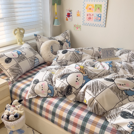 91家纺网 家纺一手货源 找家纺 灿哈2025款磨毛植物羊绒四件套更多花型群下载（新）