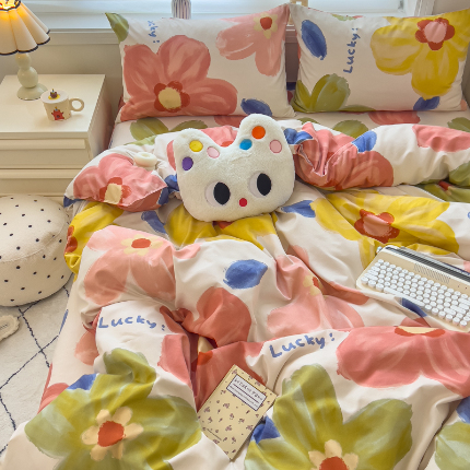 91家纺网 家纺一手货源 找家纺 灿哈2025款磨毛植物羊绒四件套更多花型群下载（新）