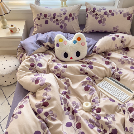 91家纺网 家纺一手货源 找家纺 灿哈2025款磨毛植物羊绒四件套更多花型群下载（新）