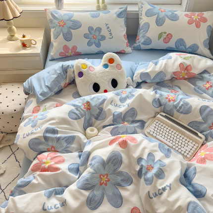 91家纺网 家纺一手货源 找家纺 灿哈2025款磨毛植物羊绒四件套更多花型群下载（新）