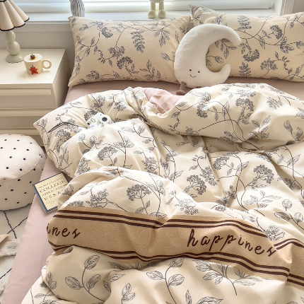 91家纺网 家纺一手货源 找家纺 灿哈2025款磨毛植物羊绒四件套更多花型群下载（新）