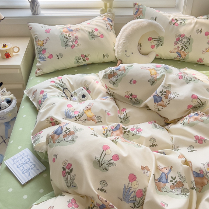 91家纺网 家纺一手货源 找家纺 灿哈2025款磨毛植物羊绒四件套更多花型群下载（新）