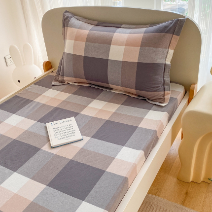 91家纺网 家纺一手货源 找家纺 （总）凌云家纺 2025新款A类全棉水洗棉单枕套反面开口信封式枕套