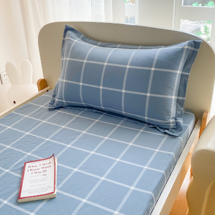 91家纺网 家纺一手货源 找家纺 （总）凌云家纺 2025新款A类全棉水洗棉单枕套反面开口信封式枕套