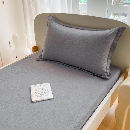 91家纺网 家纺一手货源 找家纺 （总）凌云家纺 2025新款A类全棉水洗棉单枕套反面开口信封式枕套