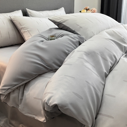 91家纺网 家纺一手货源 找家纺 （总）2025新款 专版花型 云朵亲肤棉数码印花四件套-流星