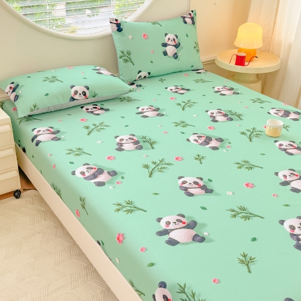 91家纺网 家纺一手货源 找家纺 （总）2025新款5D专版数码印花凉感磨毛单床笠 床笠三件套