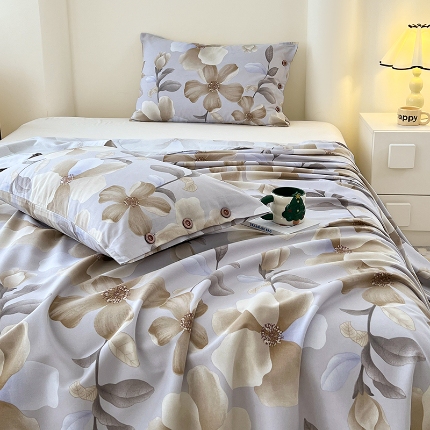 91家纺网 家纺一手货源 找家纺 （总）2025款【有买家秀】纽扣款原棉老粗布夏季凉款空调凉被单