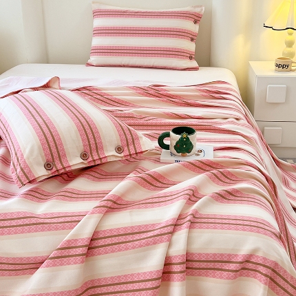 91家纺网 家纺一手货源 找家纺 （总）2025款【有买家秀】纽扣款原棉老粗布夏季凉款空调凉被单