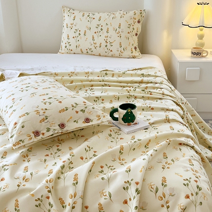 91家纺网 家纺一手货源 找家纺 （总）2025款【有买家秀】纽扣款原棉老粗布夏季凉款空调凉被单