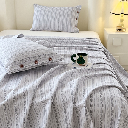 91家纺网 家纺一手货源 找家纺 （总）2025款【有买家秀】纽扣款原棉老粗布夏季凉款空调凉被单