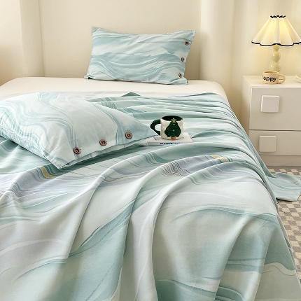 91家纺网 家纺一手货源 找家纺 （总）2025款【有买家秀】纽扣款原棉老粗布夏季凉款空调凉被单