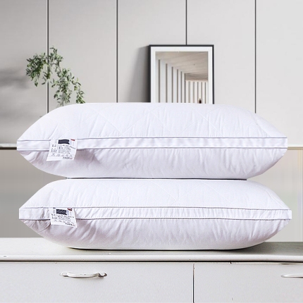 91家纺网 家纺一手货源 找家纺 兴丝露枕芯 全棉绗绣枕 A类全棉羽丝绒枕 枕头 高枕 中枕 低枕 全棉枕芯