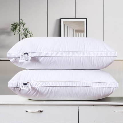 91家纺网 家纺一手货源 找家纺 兴丝露枕芯 全棉绗绣枕 A类全棉羽丝绒枕 枕头 高枕 中枕 低枕 全棉枕芯