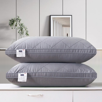 91家纺网 家纺一手货源 找家纺 兴丝露枕芯 全棉绗绣枕 A类全棉羽丝绒枕 枕头 高枕 中枕 低枕 全棉枕芯