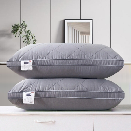 91家纺网 家纺一手货源 找家纺 兴丝露枕芯 全棉绗绣枕 A类全棉羽丝绒枕 枕头 高枕 中枕 低枕 全棉枕芯