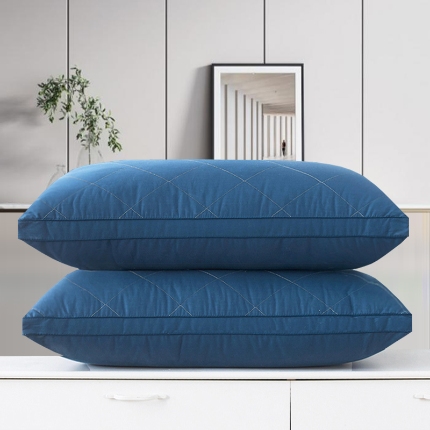 91家纺网 家纺一手货源 找家纺 兴丝露枕芯 全棉绗绣枕 A类全棉羽丝绒枕 枕头 高枕 中枕 低枕 全棉枕芯