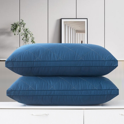 91家纺网 家纺一手货源 找家纺 兴丝露枕芯 全棉绗绣枕 A类全棉羽丝绒枕 枕头 高枕 中枕 低枕 全棉枕芯