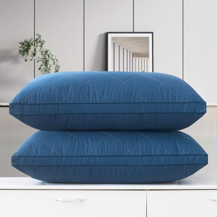 91家纺网 家纺一手货源 找家纺 兴丝露枕芯 全棉绗绣枕 A类全棉羽丝绒枕 枕头 高枕 中枕 低枕 全棉枕芯