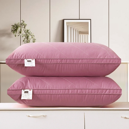 91家纺网 家纺一手货源 找家纺 兴丝露枕芯 全棉绗绣枕 A类全棉羽丝绒枕 枕头 高枕 中枕 低枕 全棉枕芯