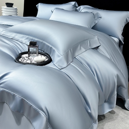 91家纺网 家纺一手货源 找家纺 （总）【兰精公司授权】星蕴家纺 2025新款奥地利兰精天丝莱赛尔纯色埋绳款四件套-莱恩