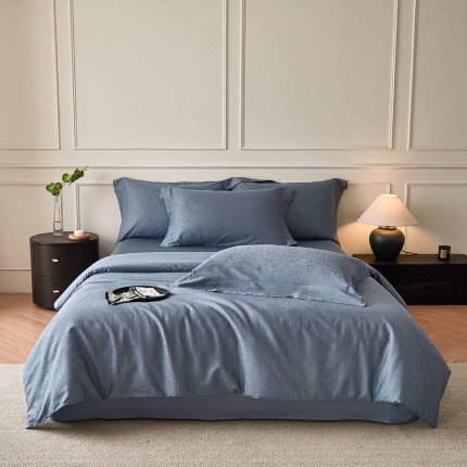 91家纺网 家纺一手货源 找家纺 （总）舒慕 2025新款高端100支长绒棉四件套全棉提花轻奢全棉四件套（会员享受会员价）