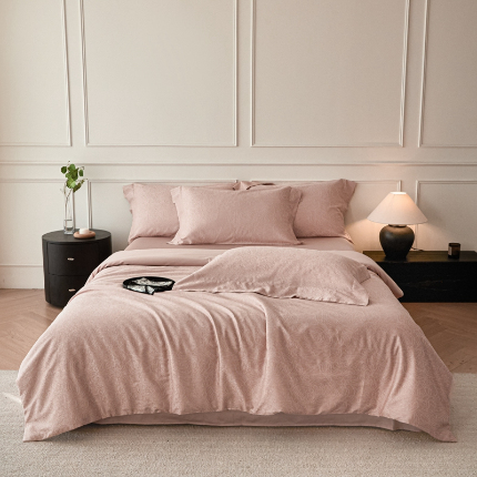 91家纺网 家纺一手货源 找家纺 舒慕 2025新款高端100支长绒棉四件套全棉提花轻奢全棉四件套 曼塔