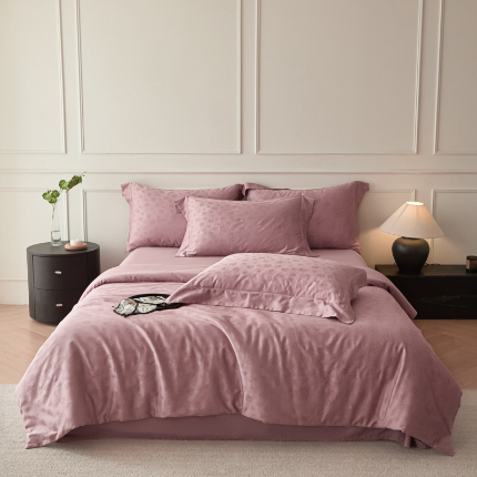 91家纺网 家纺一手货源 找家纺 （总）舒慕 2025新款高端100支长绒棉全棉提花轻奢四件套