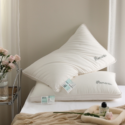 91家纺网 家纺一手货源 找家纺 （总）2025新款 全棉罗曼蒂克奢享酒店枕 刺绣五星酒店枕头枕芯