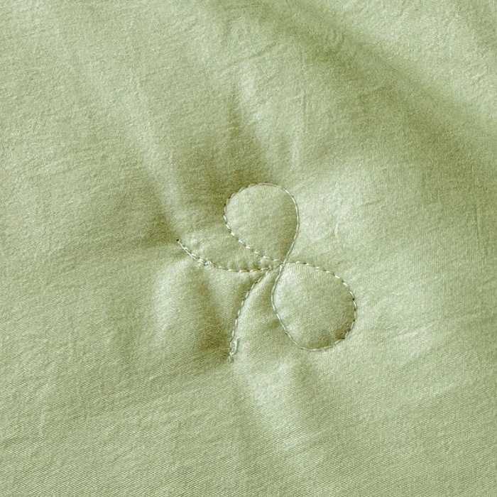 91家纺网 家纺一手货源 找家纺 苏米娜家纺 2025新款凉席席子凉席夏被夏凉被空调被四件套 花夕-新芽绿