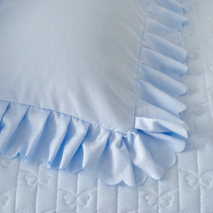 91家纺网 家纺一手货源 找家纺 苏米娜家纺 2025新款凉席席子凉席夏被夏凉被空调被四件套 花夕-婴儿蓝