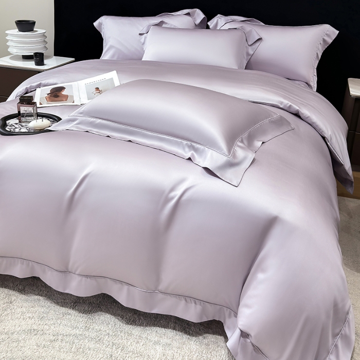 91家纺网 家纺一手货源 找家纺 （总）【兰精公司授权】星蕴家纺 2025新款奥地利兰精天丝莱赛尔纯色埋绳款四件套-莱恩