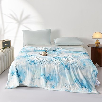 91家纺网 家纺一手货源 找家纺 （总）缔锦家纺 2025新款凉感丝印花夏被