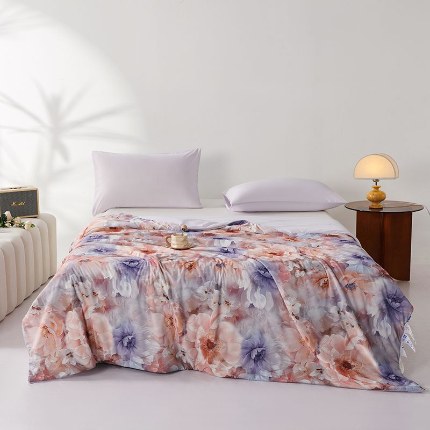 91家纺网 家纺一手货源 找家纺 （总）缔锦家纺 2025新款凉感丝印花夏被