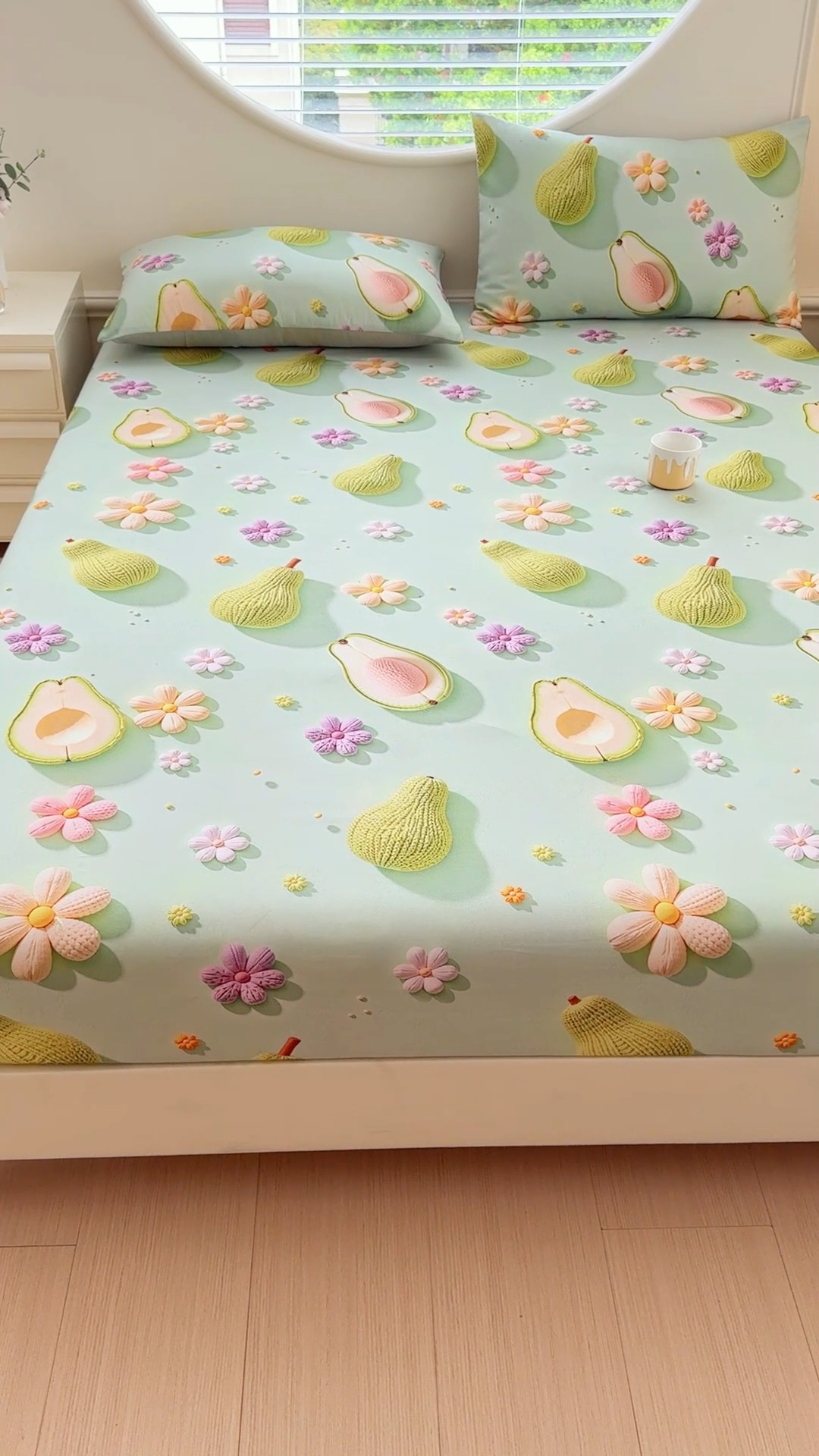 91家纺网 家纺一手货源 找家纺 （总）2025新款5D专版数码印花凉感磨毛单床笠 床笠三件套