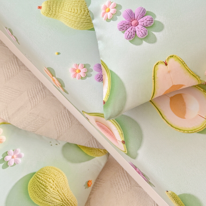 91家纺网 家纺一手货源 找家纺 （总）2025新款5D专版数码印花凉感磨毛单床笠 床笠三件套