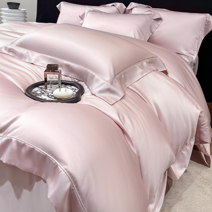 91家纺网 家纺一手货源 找家纺 （总）【兰精公司授权】星蕴家纺 2025新款奥地利兰精天丝莱赛尔纯色埋绳款四件套-莱恩