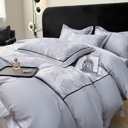 91家纺网 家纺一手货源 找家纺 （总）狂想家 2025春夏新款亮丝提花系列四件套