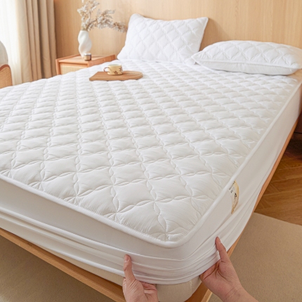 91家纺网 家纺一手货源 找家纺 （总）九亭家纺 2025新款A类大豆纤维防水夹棉床笠