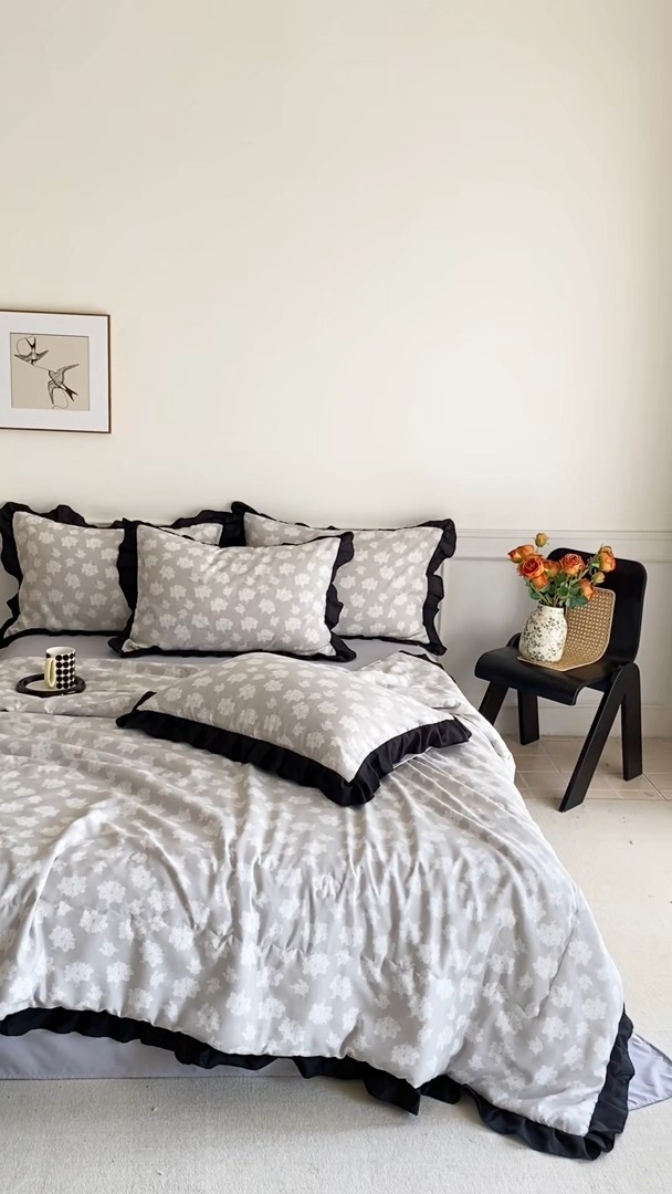 91家纺网 家纺一手货源 找家纺 （总）乐沐家纺 2025新款法式花边夏被四件套