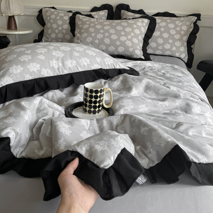 91家纺网 家纺一手货源 找家纺 （总）乐沐家纺 2025新款法式花边夏被四件套