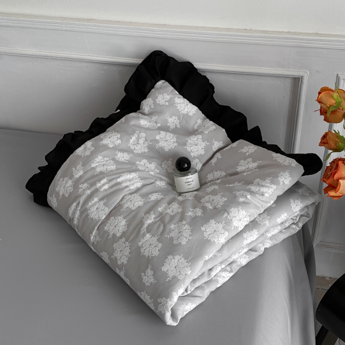 91家纺网 家纺一手货源 找家纺 （总）乐沐家纺 2025新款法式花边夏被四件套