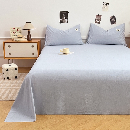 91家纺网 家纺一手货源 找家纺 （总）色织全棉四件套2025款纯色单品系列单床单