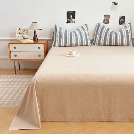 91家纺网 家纺一手货源 找家纺 （总）色织全棉四件套2025款纯色单品系列单床单