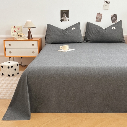 91家纺网 家纺一手货源 找家纺 （总）色织全棉四件套2025款纯色单品系列单床单