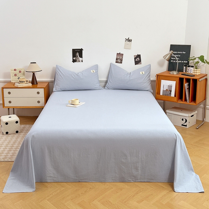 91家纺网 家纺一手货源 找家纺 （总）色织全棉四件套2025款纯色单品系列单床单