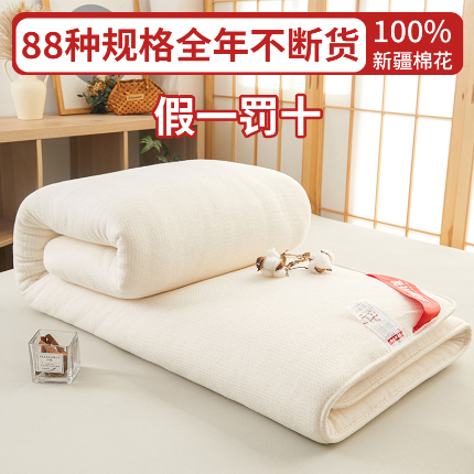 91家纺网 家纺一手货源 找家纺 【88种规格全尺寸不断货】100%新疆棉花被鱼鳞网纱加厚冬被