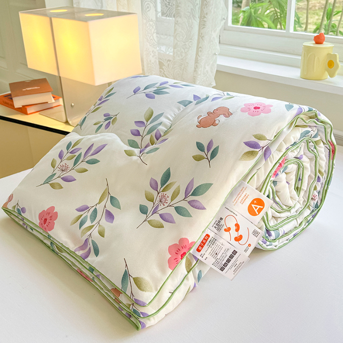 91家纺网 家纺一手货源 找家纺 友承家纺 2025新款A类母婴级大豆夏被夏凉被空调被 莫妮卡