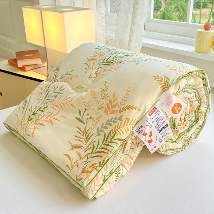 91家纺网 家纺一手货源 找家纺 友承家纺 2025新款A类母婴级大豆夏被夏凉被空调被 芳草